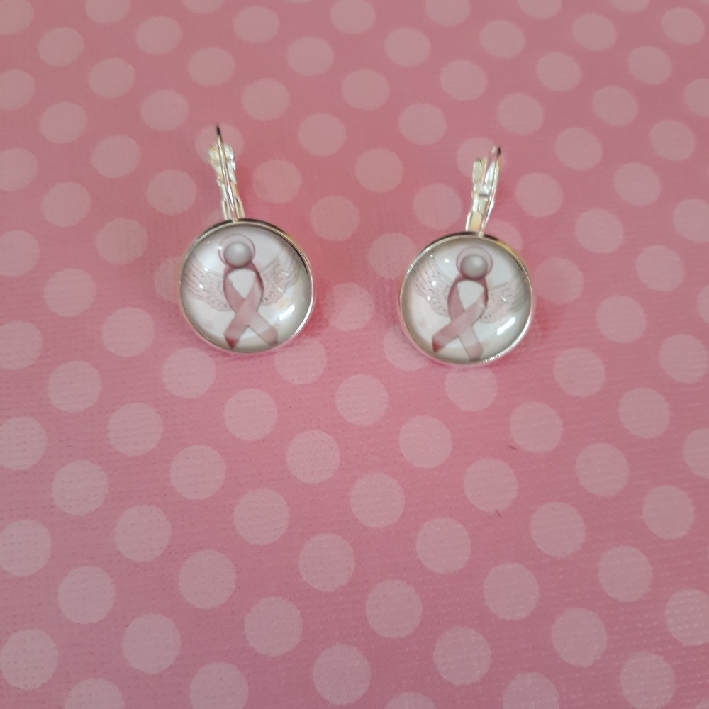 Breast Cancer Awareness earrings